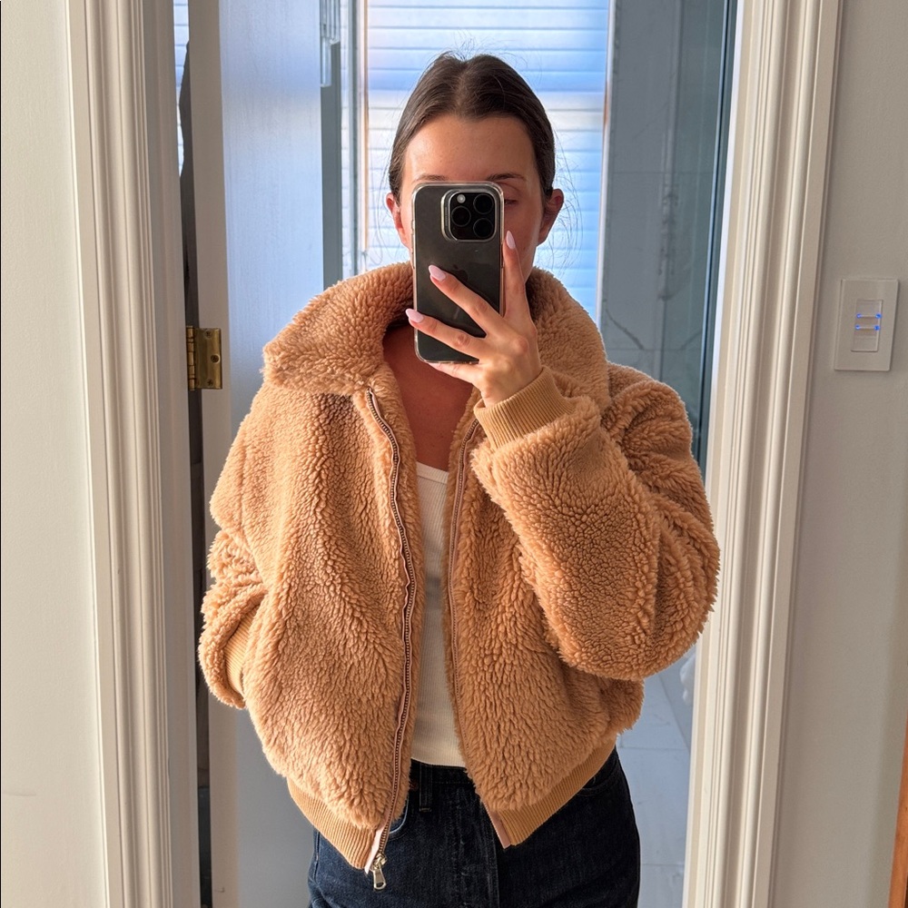 Tiger Mist Tan Bomber Jacket
